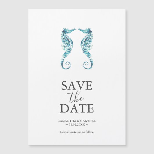 Beach Weddenschap Save the Date Magnets Magnetische Uitnodiging (Voorkant)