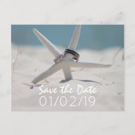 Beach Weddenschap Save the Date met foto Aankondigingskaart