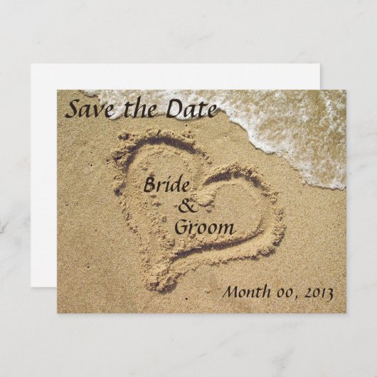 Beach Weddenschap Save the Date-uitnodigingen Save The Date (Voorkant / Achterkant)