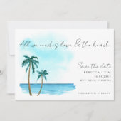 Beach Weddenschap Simple Photo Save the Date (Voorkant)