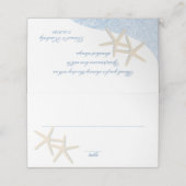 Beach Weddenschap Starfish Place Card Plaatskaartje (Buitenkant ongevouwen)