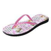 Beach Weddenschap Teenslippers Roze en wit (Schuin)