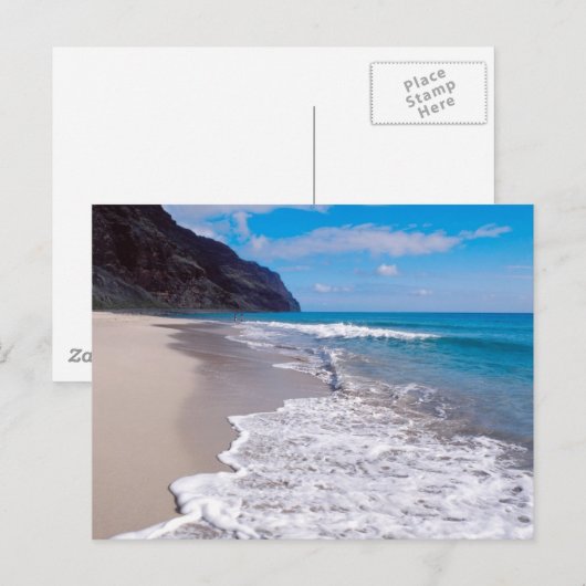 Beach Weddenschap Theme Foto bewaart de data Aankondigingskaart (Voorkant / Achterkant)