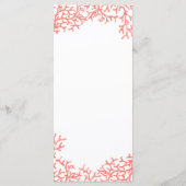 Beach Weddenschap Tropical Coral Reef Menu (Achterkant)