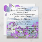 Beach Weddenschap Tropische orchideeën Kaart (Voorkant / Achterkant)