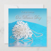 Beach Weddenschap-uitnodiging - ZEE SHELL/BEACH Kaart (Voorkant)