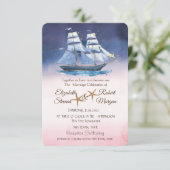 Beach Weddenschap Zee sterren String Lights Kaart (Staand voorkant)