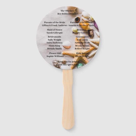 Beach Weddenschappen Fan Handwaaier (Voorkant)