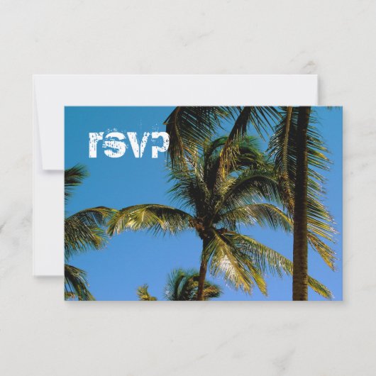 Beach Weddenschapskaart RSVP Kaartje (Voorkant)