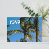 Beach Weddenschapskaart RSVP Kaartje (Staand voorkant)