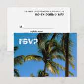 Beach Weddenschapskaart RSVP Kaartje (Voorkant / Achterkant)