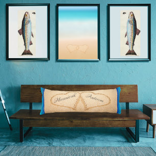 Beach Wedding 2 Harten in het zand-lijfje Lichaamskussen