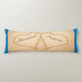 Beach Wedding 2 Harten in het zand-lijfje Lichaamskussen (Voorkant)