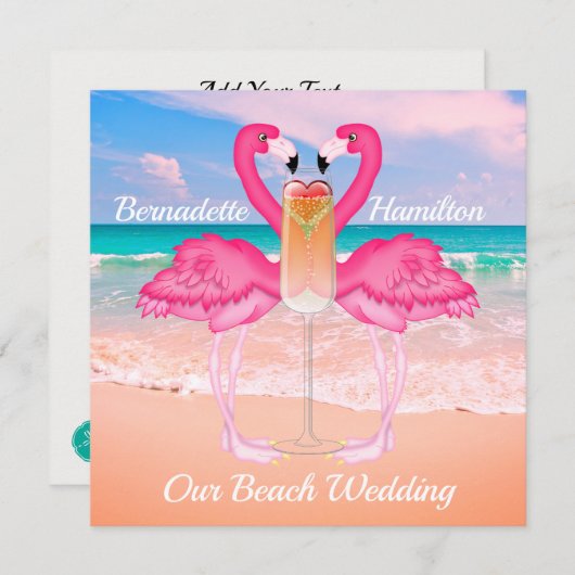 Beach Wedding 2 Kaart (Voorkant / Achterkant)