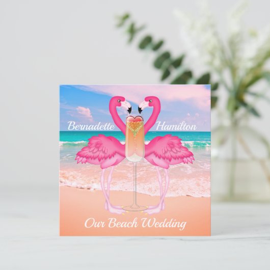 Beach Wedding 2 Kaart (Staand voorkant)