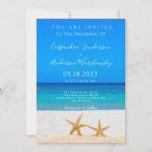 Beach Wedding 2 Starfish in Sand Kaart (Voorkant)