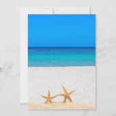 Beach Wedding 2 Starfish in Sand Kaart (Achterkant)