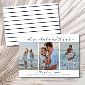 Beach Wedding 3 Photo Save the Date