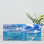 Beach Wedding | Aanboeking pas-bestemming Kaart (Staand voorkant)