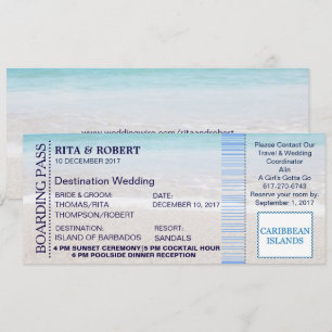 Beach Wedding   Aanboeking pas-bestemming Kaart