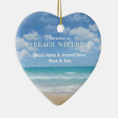Beach Wedding (aanpasbaar) Keramisch Ornament (Rechts)