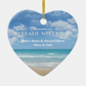 Beach Wedding (aanpasbaar) Keramisch Ornament (Voorkant)