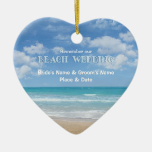 Beach Wedding (aanpasbaar) Keramisch Ornament