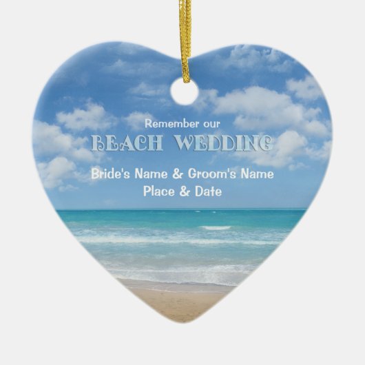 Beach Wedding (aanpasbaar) Keramisch Ornament (Voorkant)