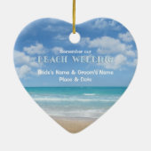 Beach Wedding (aanpasbaar) Keramisch Ornament (Achterkant)