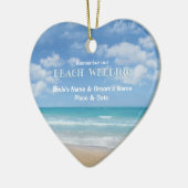 Beach Wedding (aanpasbaar) Keramisch Ornament (Links)