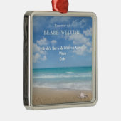 Beach Wedding (aanpasbaar) Metalen Ornament (Rechts)