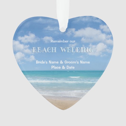 Beach Wedding (aanpasbaar) Ornament (voorkant)
