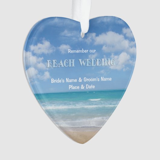Beach Wedding (aanpasbaar) Ornament (voorkant)