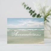 Beach Wedding Accomodation Card Informatiekaartje (Staand voorkant)