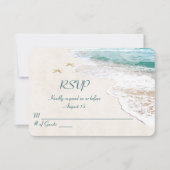 Beach Wedding and starfish RSVP Kaart (Voorkant)