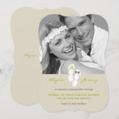 Beach Wedding Announcement, de heer & Mrs. Teensli Kaart (Voorkant / Achterkant)