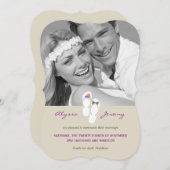 Beach Wedding Announcement, de heer & Mrs. Teensli Kaart (Voorkant / Achterkant)