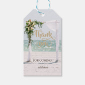 Beach Wedding Arbor Floral bedankt Cadeaulabel (Voorkant)