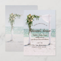 Beach Wedding Arbor Floral Rehearsal Dinner