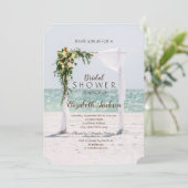 Beach Wedding Arbor Floral Vrijgezellenfeest Kaart (Staand voorkant)