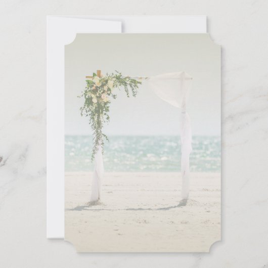 Beach Wedding Arbor Floral Vrijgezellenfeest Kaart (Achterkant)