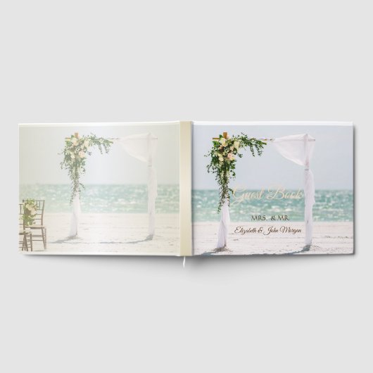 Beach Wedding Arbor Floral Wedding Gastenboek (Volledig)