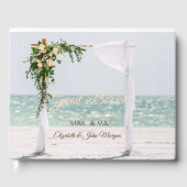 Beach Wedding Arbor Floral Wedding Gastenboek (Voorkant)