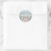 Beach Wedding Arbor Ronde Sticker (Tas)