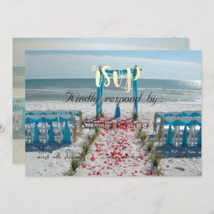 Beach Wedding Arbor RSVP Kaart