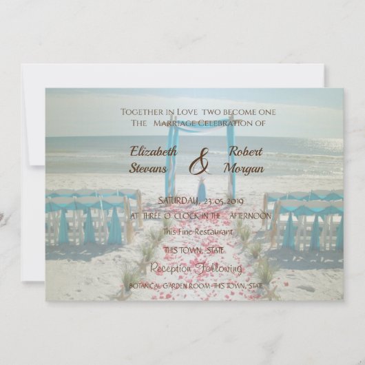 Beach Wedding Arbor Uitnodiging (Voorkant)