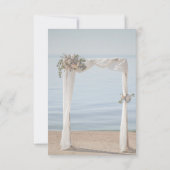 Beach Wedding Arch Floral Rehearsal Dinner Kaart (Achterkant)