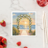 Beach Wedding Arch Floral Watercolor Servet (Insitu)