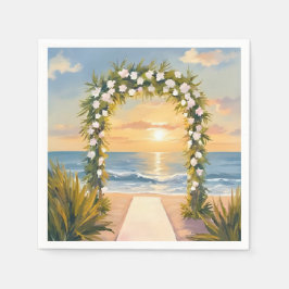 Beach Wedding Arch Floral Watercolor Servet