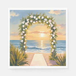 Beach Wedding Arch Floral Watercolor Servet